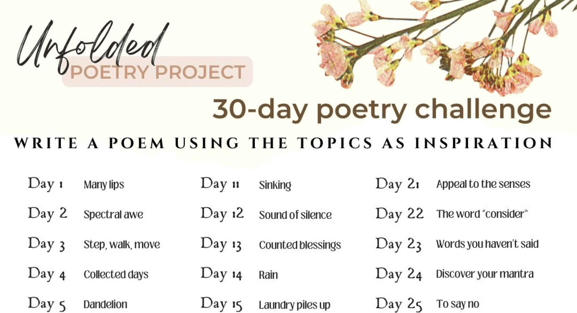 Poetry Instagram Writing Challenge